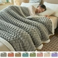 thumbnail image 1 of Weighted Blankets for Adults, 79" x 59" InsCrazy Extra Thick Flannel Fleece Blanket with Double Layer Ideal Office Nap Cover Warm Cozy Blanket for Bed Or Couch, 1 of 9