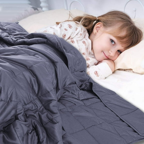 Gamexcel (36"x48", 5lbs) Weighted Blankets Heavy Blanket Adult Kid Breathable Cotton Material with Glass Beads Deep Sleep Sofa Blanket for Spring