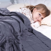 Gamexcel 36"x48", 5lbs Weighted Blankets Heavy Blanket Adult Kid Breathable Cotton Material with Glass Beads Deep Sleep Sofa Blanket for Spring