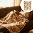 thumbnail image 1 of Weighted Blankets,Pumpkin Plaid Plush Blanket Lightweight And Soft Bedding Flannel Blanket, 1 of 9