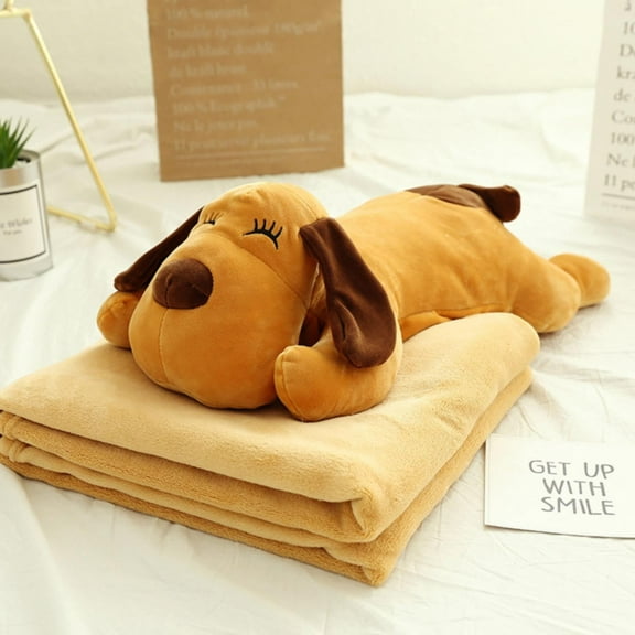 Weighted Blankets,Two In One Cartoon Animal Pillow With Built In Blanket Dual Purpose Office Car Nap Blanket Winter Thickened Sofa Pillow With Dual Functions