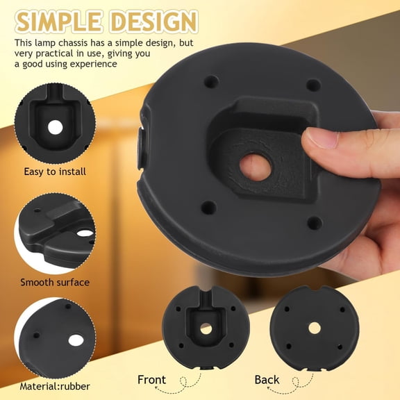 Weighted Block Base for Floor Lamp and Desk Lamp 4.13 Inch Iron Base Weight for DIY Lighting Projects Stable Counterweight for Bedroom and Office Stands