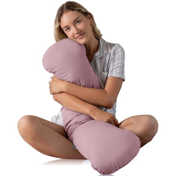 Weighted Body Pillow - Weighted Pillow for Deeper Sleep - Cooling Body Pillows for Adults, Full Body Pillow for Adults, Side Sleeper Body Pillows with Cover