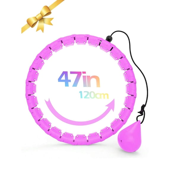 Weighted Circle Hoops For Adults Weight Loss, Fitness Hoop Plus Size 47 Inch, 24 Detachable Links, Suitable For Women And Beginners