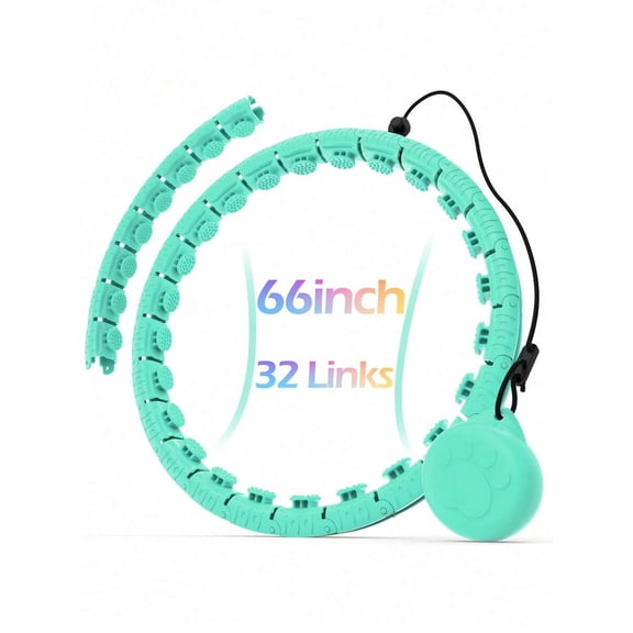 Weighted Circle With 32 Links(66 Inch),Weighted Ball For Adults Weight Loss, Fitness Hoop Plus Size For Women Smart Exercise Equipment