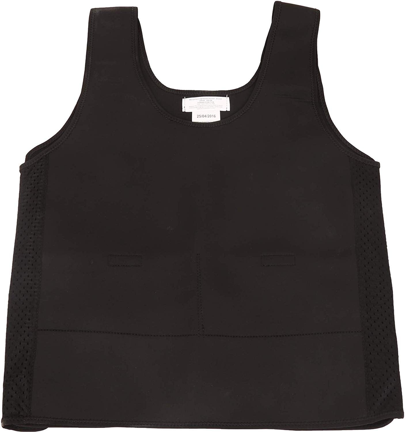 Weighted Compression Vest - Black - Helps with Mood & Attention