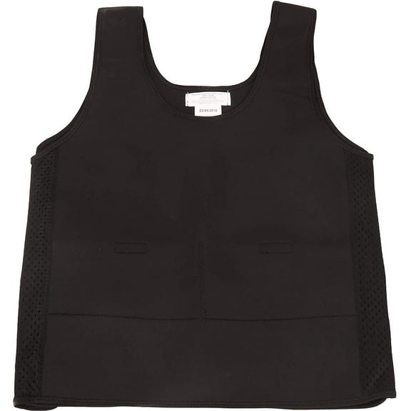 Weighted Compression Vest - Black - Helps with Mood & Attention, Sensory Over Responding, Sensory Seeking, Travel Issues - X-Large