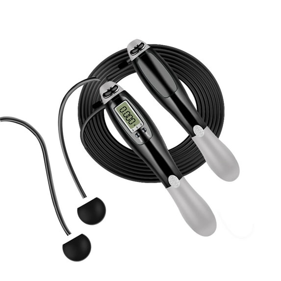 Weighted Cordless Jump Ropes with 2 Balls & Adjustable Length Bod Rope for Men Women,Speed Digital Counting Ropeless Skipping Rope with Calorie Counter for Indoor Fitness Workout Boxing Gym