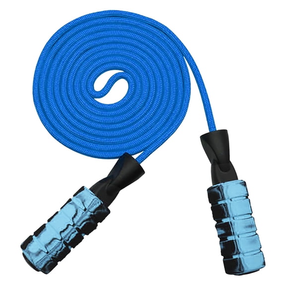 Weighted Cotton Jump Ropes, Adjustable Skipping Ropes Fitness Jumping Ropes Athletic Exercise Ropes, Comfortable Non-Slip Handles Durable Protective Cover Indoor Outdoor,Ropes for Men Women,Blue