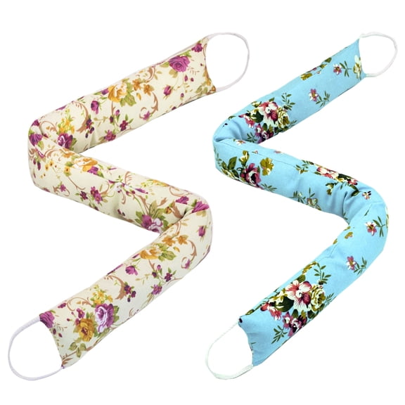 Weighted Door Draft Stopper, 2 Pack 32 Inch Under Door Blocker, Bottom of Door Window Air Noise Light Gap Filler, Saving Energy Cartoon Print Canvas Cotton 2.2Lb