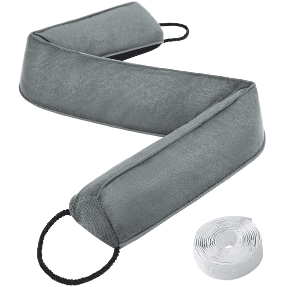 Weighted Door Draft Stopper for Front Door, Easy to Use Heavy 38 Inch Door Bottom Winter Cold Air Draft Blocker, for Exterior, Apartment, Back Door, Fits Door Gap Up to 3”, 2.2lb,Gray
