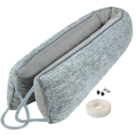 Weighted Door Stopper Triangular, Dark Gray Door Draft Stopper Noise Reducer, Weighted Door Stopper Triangular Filler Noise Reduction Energy Saver for Bottom Gap up to 3 Inch 1 Piece