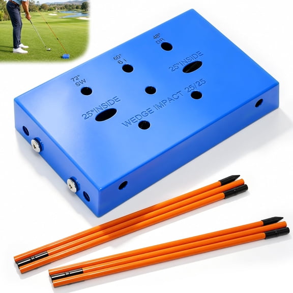 Metal Weighted Golf Swing Alignment Trainer Aid Brick, LH/RH Golfers