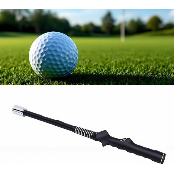 Weighted Golf Swing Trainer with Grip Correction, Click Feedback Tempo Practice Stick, Men's Gift