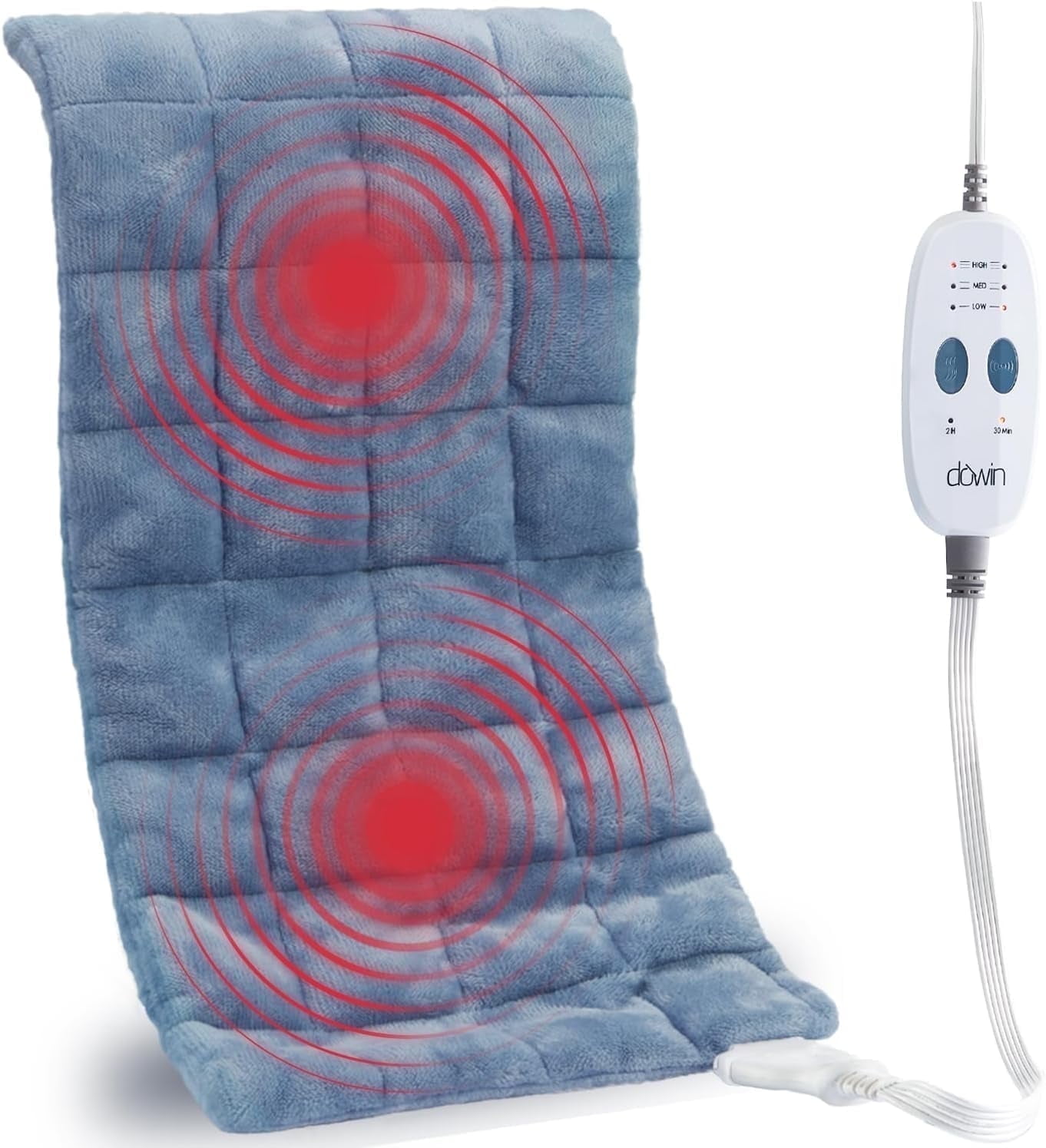 Weighted Vibrating Heating Pad for Full Body, Back Pain Cramps