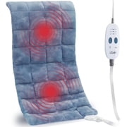 Weighted Electric Heating Pad with Massage, 3 Heat Levels and 3 Vibration Settings for Back Pain, Neck and Shoulders