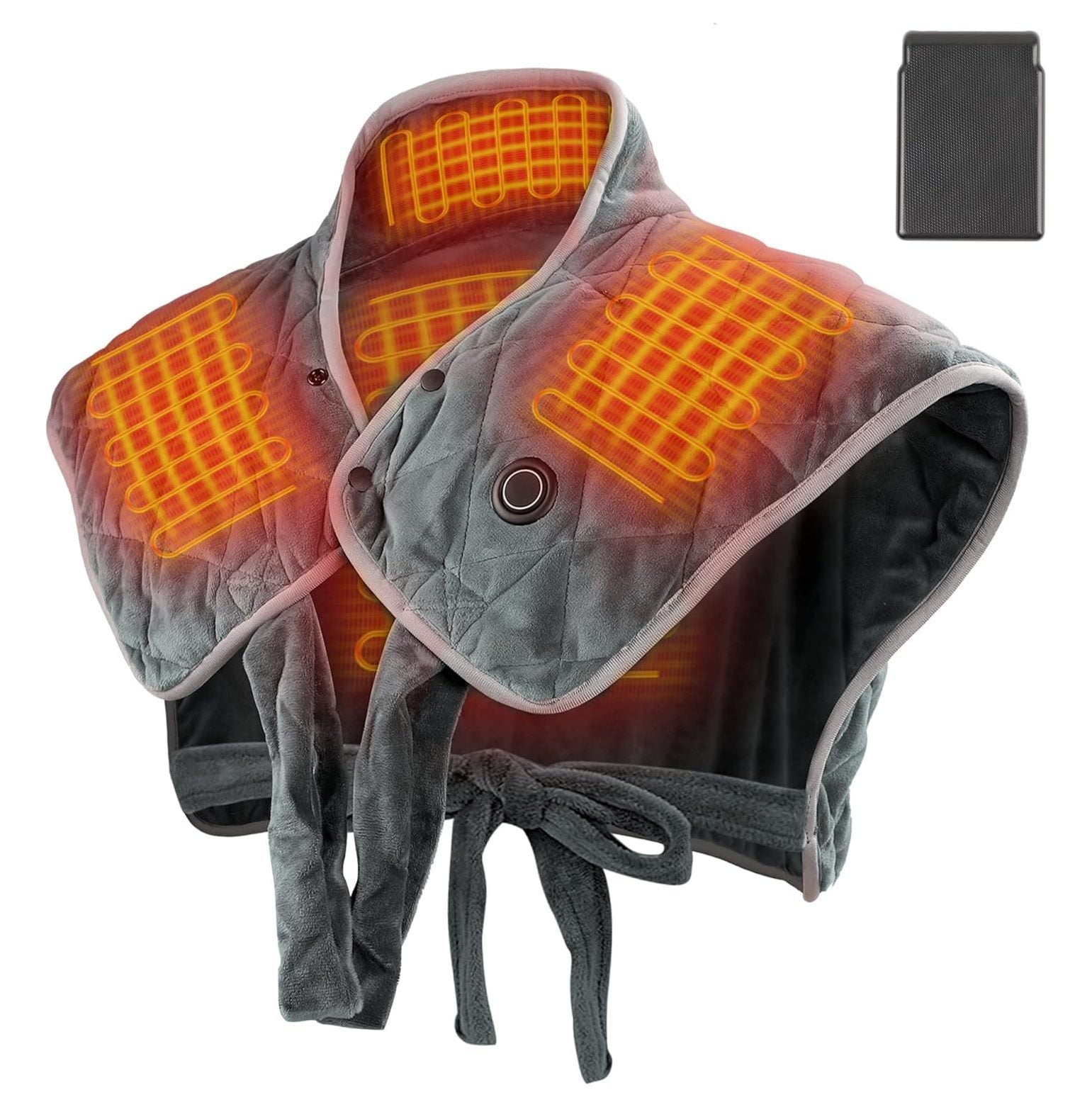 Weighted Heating Pad for Neck and Shoulders, 2.2lbs Portable Cordless