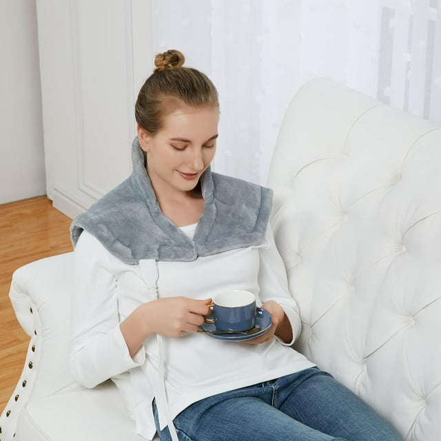 Weighted Heating Pad for Neck Shoulder Pain Relief, Electric Heating
