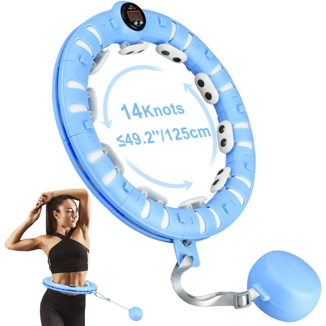 Weighted Hula Hoop, 14 Sections Detachable, 360Degree Automatic Rotation, Professional