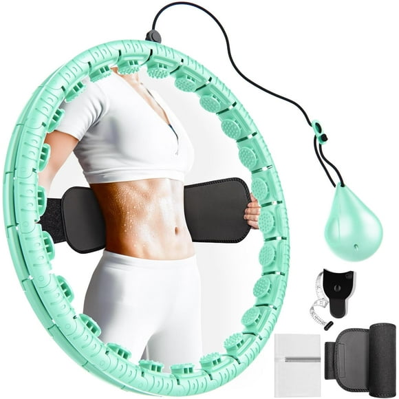 Weighted Hula Hoop for Adults Weight Loss,Infinity Weighted Hoop Plus Size with Sweat Belt,Waist Trainers for Women,Exercise Hula Hoop Womens Weight Loss At Home