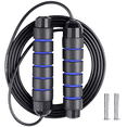 thumbnail image 1 of Weighted Jump Rope, Foam Handle Corded Fit Fat Burning Aerobic Endurance Training For Men Women Kid - blue black, 1 of 5