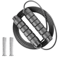 thumbnail image 1 of Weighted Jump Rope - For Fitness , Cardio, Boxing , Crossfit, Endurance Training, Jumping Exercise. - black, 1 of 5