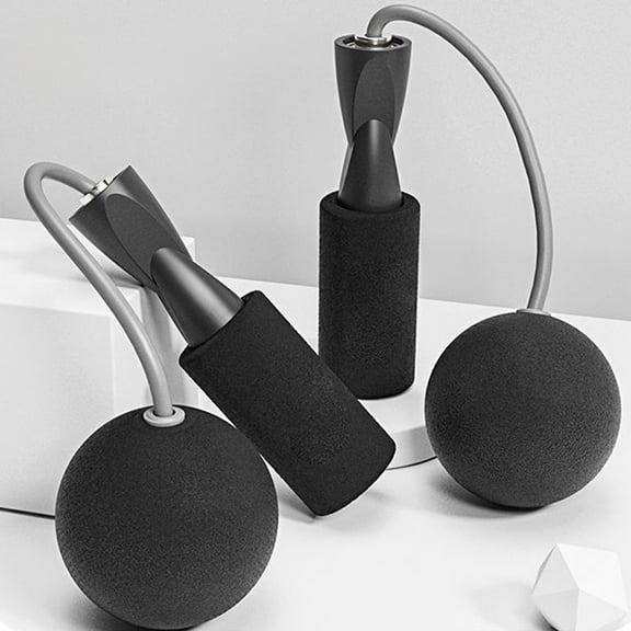 Weighted Jump Rope Handles with Adjustable Weights and Foam Grips for Silent Home Cardio and Muscle Recovery