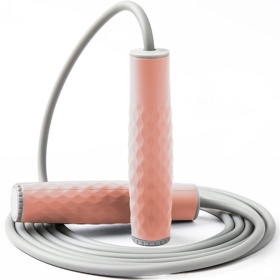 Weighted Jump Rope Workout-1LB Professional Skipping Rope with Adjustable Length&Silicone Comfortable Grips,Heavy Jumpropes Adults Fitness Women Men Kids.