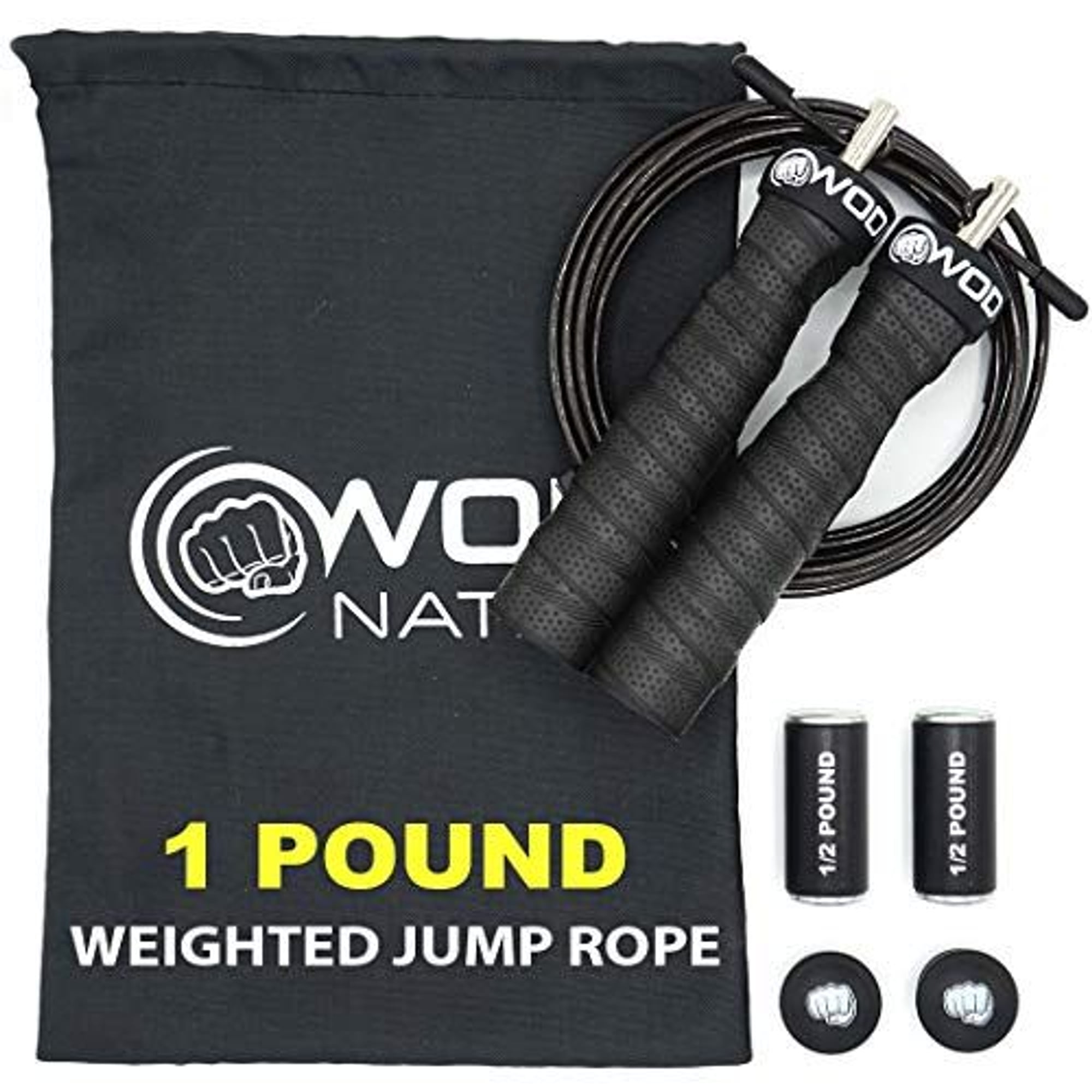 Weighted Jump Rope for Women Men 1 Pound 1LB Adjustable Heavy Speed Jump Rope Handles with Removable Weights Cross Training Boxing. Walmart