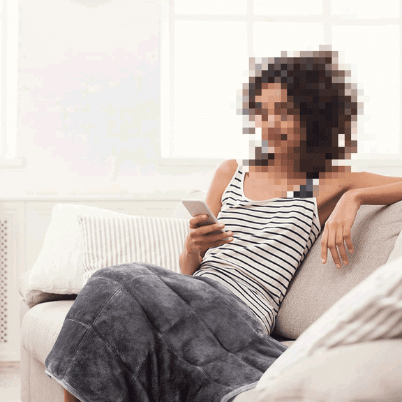 Weighted Lap Blanket for Adults 8 Pounds Small Weighted Throw Blanket Travel Heavy Lap Pad Soft Velveteen Sofa Throw Blanket 39in x 23in 8 Lbs - Dark Grey, Machine Washable