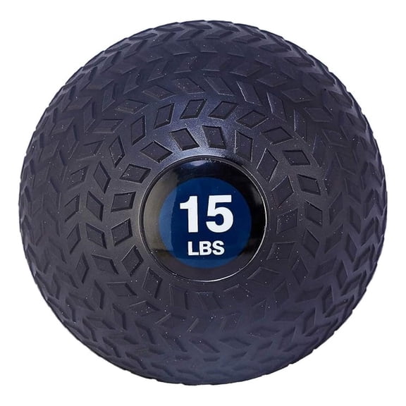 Weighted Medicine Ball Set, Slam Ball & Wall Ball - Workout Fitness Equipment for Strength Training, Crossfit, Core, Yoga - Rubber Coated, Durable, 15lb