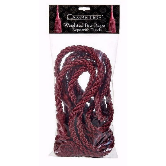 Weighted Pew Rope-8'-Burgundy