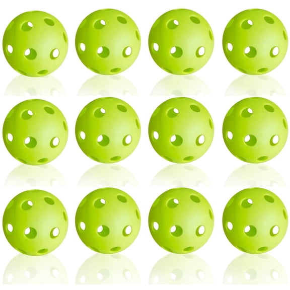 Weighted Plastic Practice Baseballs – 12-Pack Lightweight Training Balls for Hitting, Safe for Indoor & Outdoor Use, Youth & Adult Batting Practice, Backyard & Garage Friendly – Bright Green