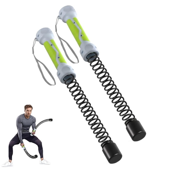 Weighted Ropeless Battle Ropes Set for Home Gym, Portable Arm Exerciser, Heavy Duty Full Body Workout Equipment for Men & Women, Low-Impact Strength Training Stick