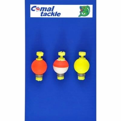 Comal Weighted Round Snap-On Fishing Bobbers, 0.75-Inch, 3-Pack
