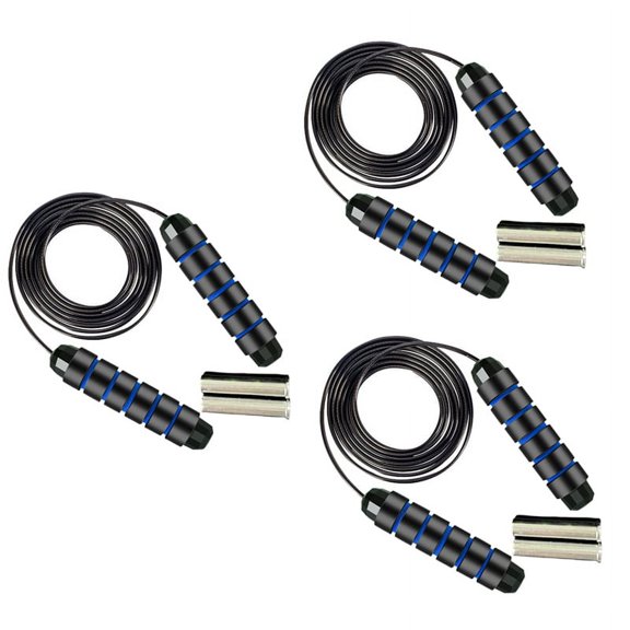 Weighted Skipping Rope, Suitable for Aerobic Exercise, Speed Training, Extreme Jumping Endurance Training Black&Blue