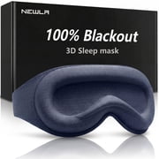 Weighted Sleep Mask, Blackout Sleep Eye Mask with 3D Contoured Eye Cups, Zero Eye Pressure, Soft Breathable Fabric, Full Coverage Eye Cover for Bedtime, Travel, Office Nap, for Women and Men