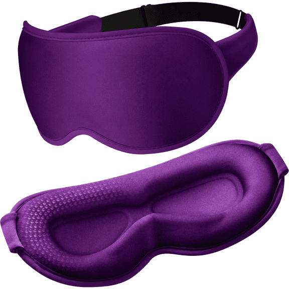 Weighted Sleep Mask for Lash Extensions, 3D Contoured Design with Zero Eye Pressure, 100% Blackout, Soft & Breathable for Airplane Travel, Night Sleep, Meditation and Relaxation