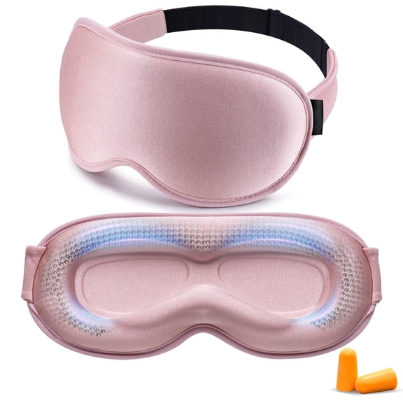Weighted Sleep Mask for Sleeping, 3D Eye Cups, Zero Eye Pressure, Adjustable Strap, Pink