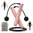 thumbnail image 1 of Jump Rope, Smart Jump Rope 2 in 1 Weighted Cordless & Corded Home Gym Fitness Workout for Women & Men (Pink), 1 of 9
