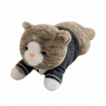 thumbnail image 1 of Weighted Soft Cat Plush Toy Body Pillow - Cute Lifelike Kitten Stuffed Animal (Clothes Removable), 1 of 7