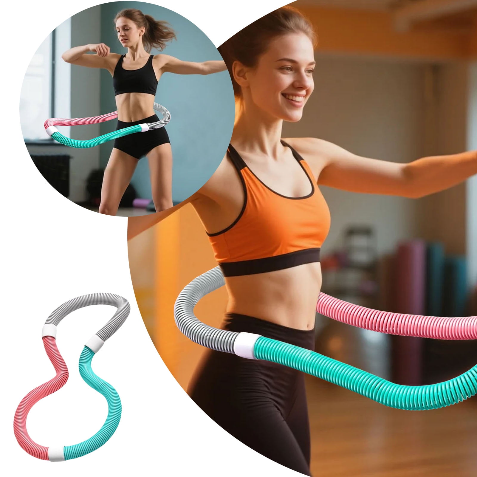 Weighted Soft Spring Hula Hoop for Adults â€“ Foldable