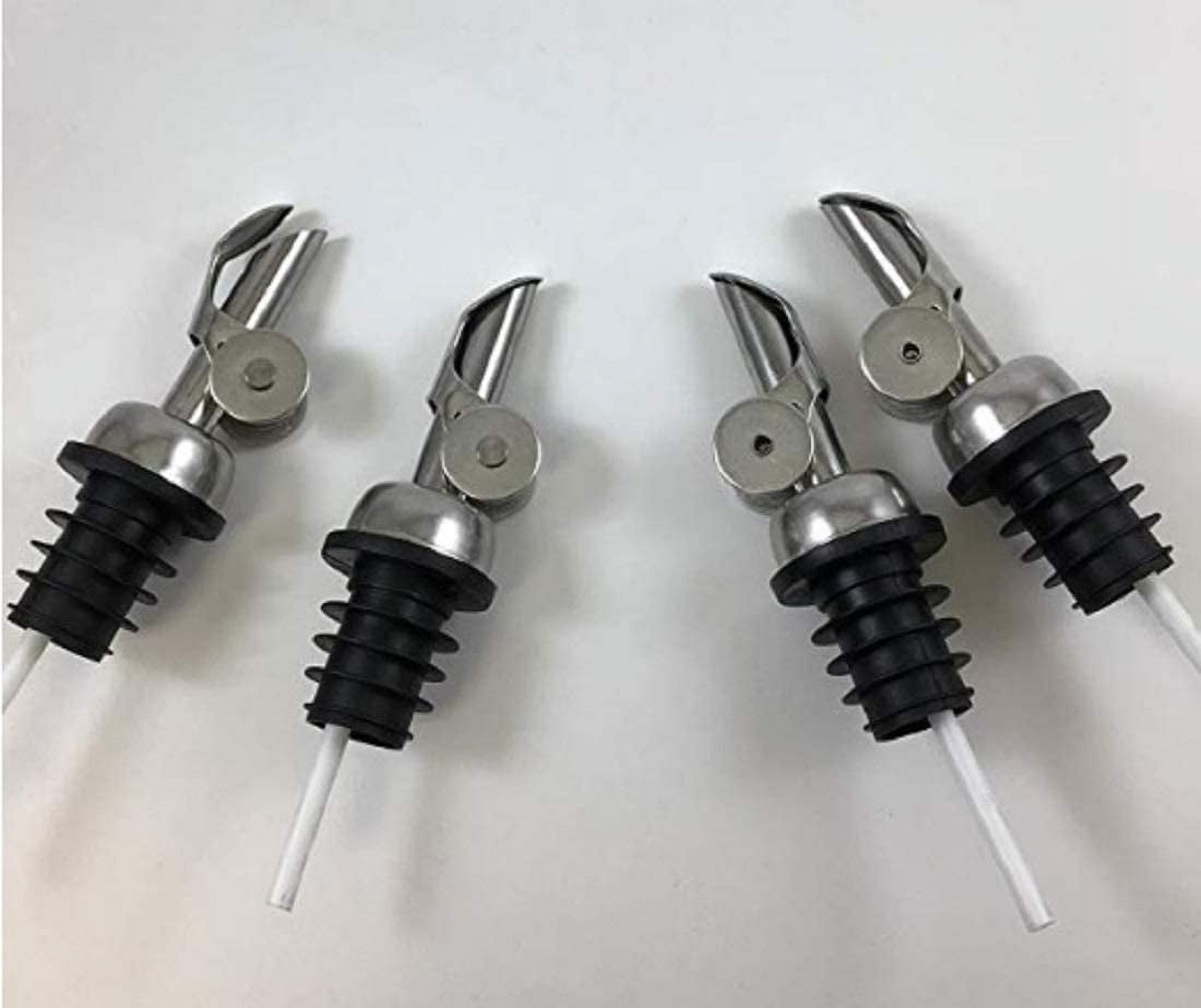 Weighted Stainless Steel Flip Top Lid Liquor Wine Free Flow Bottle