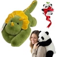 thumbnail image 1 of Weighted Stuffed Animal – Panda, Sloth, Bear, Koala, Raccoon & Dinosaur Plushie with Extra-Long Hugging Arms, Soft Huggable Stuffed Animal for Comfort (Panda, 25.6"), 1 of 8