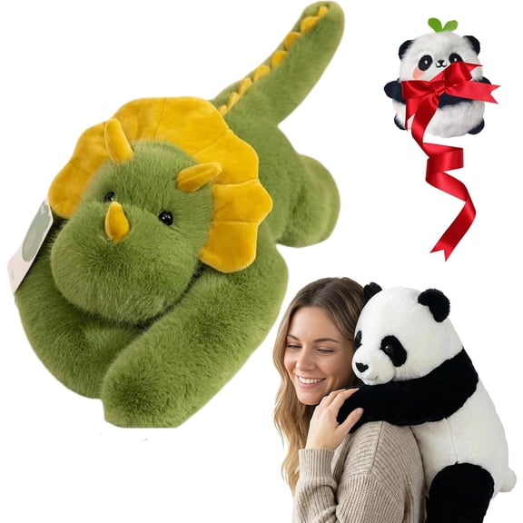 Weighted Stuffed Animal – Panda, Sloth, Bear, Koala, Raccoon & Dinosaur Plushie with Extra-Long Hugging Arms, Soft Huggable Stuffed Animal for Comfort (Panda, 25.6")