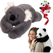 Weighted Stuffed Animal   Panda, Sloth, Bear, Koala, Raccoon & Dinosaur Plushie with Extra-Long Hugging Arms, Soft Huggable Stuffed Animal for Comfort Panda, 25.6"