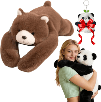 Weighted Stuffed Animal, Soft Huggable Plushie, Extra-Long Hugging Arms, Panda Sloth Bear Koala Raccoon Dinosaur for Comfort