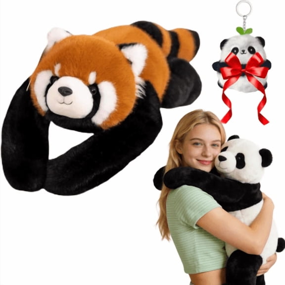 Weighted Stuffed Animal, Soft Huggable Plushie with Extra-Long Hugging Arms, Weighted Plush Pillow for Home Office Travel, Panda Sloth Bear Koala Raccoon Dinosaur Plush