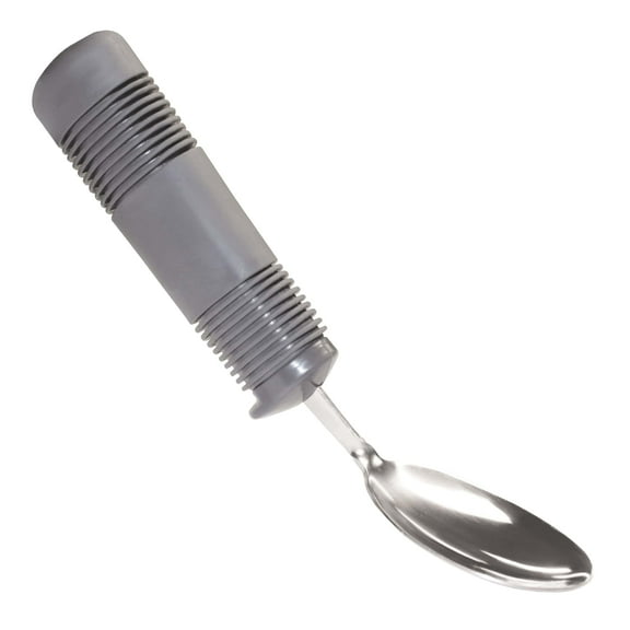 Weighted Tablespoon with Wide Rubber Handle