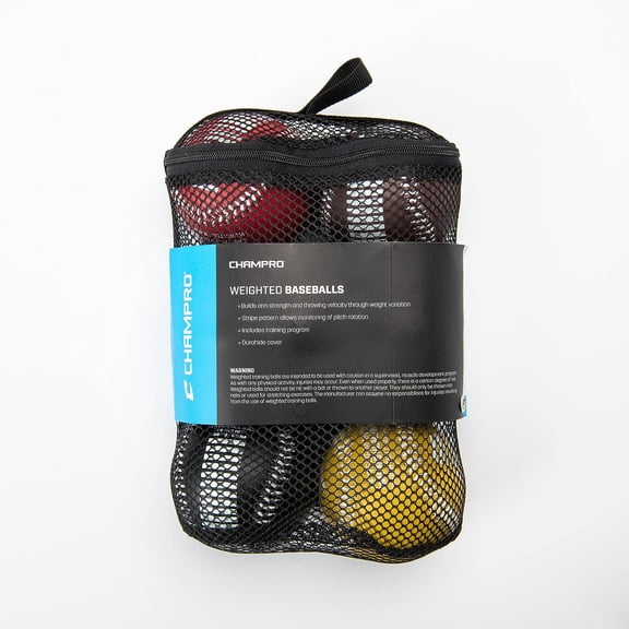 Weighted Training Baseballs, Set of 6 - Improve Arm Strength and Throwing